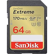 SanDisk 64GB Extreme SD Card - 4K UHD, 150MB/s, Waterproof